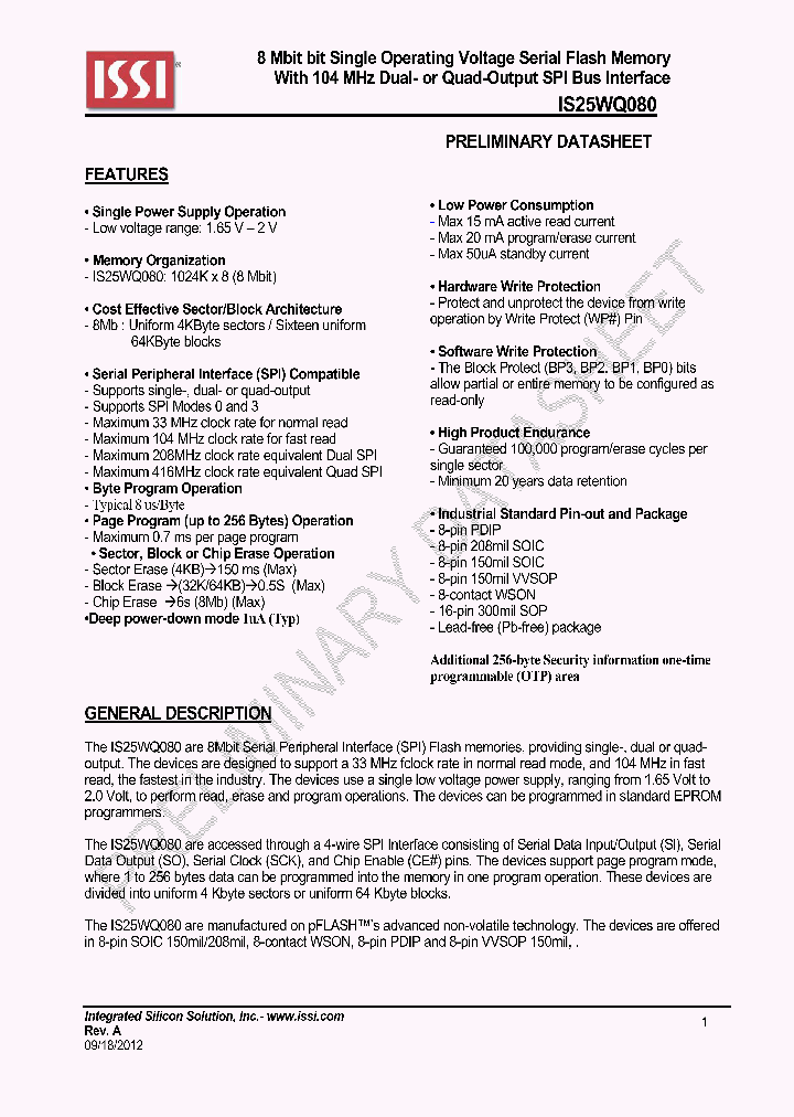 IS25WQ080_8144915.PDF Datasheet