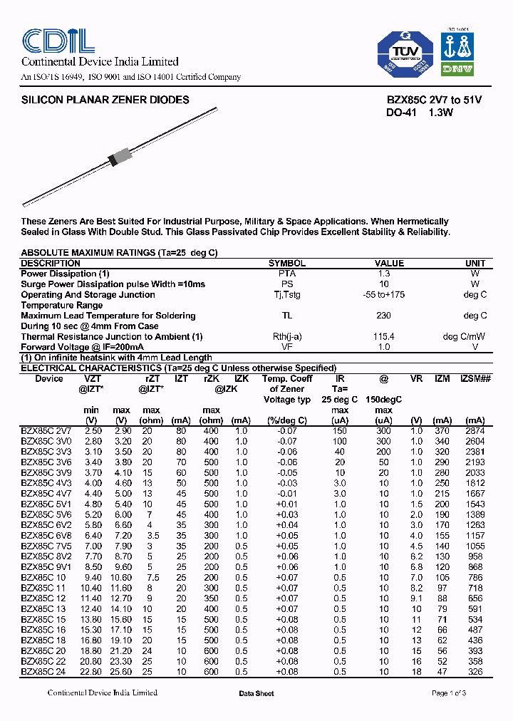 BZX85C18_8152206.PDF Datasheet