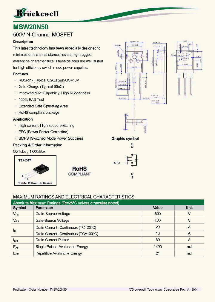 MSW20N50_8159242.PDF Datasheet