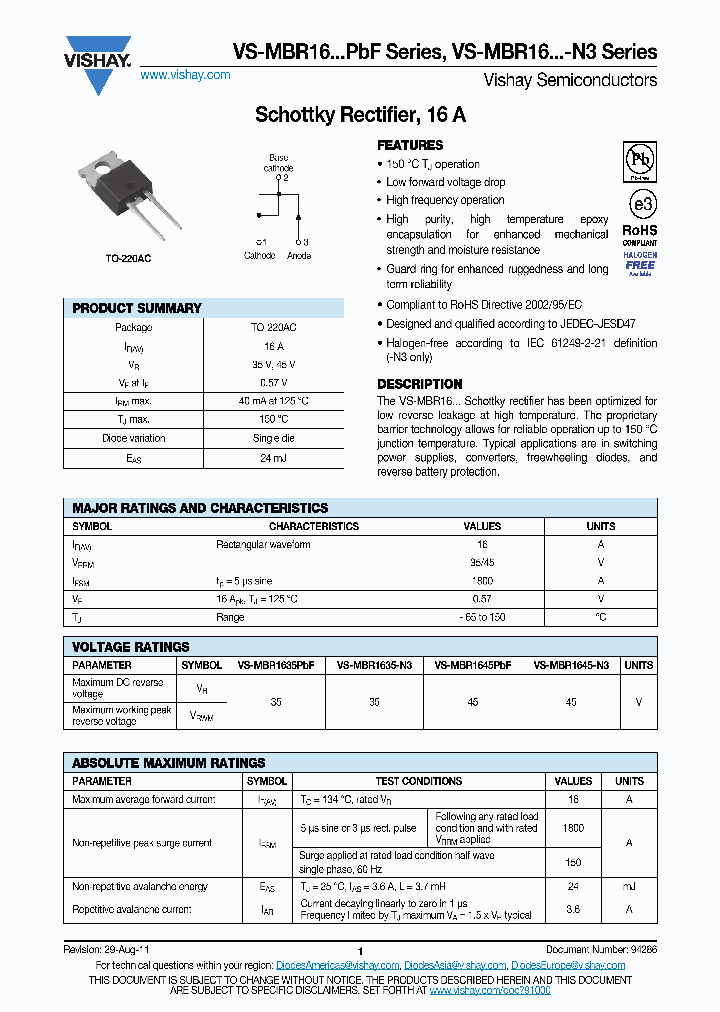 VS-MBR1635PBF_8159822.PDF Datasheet