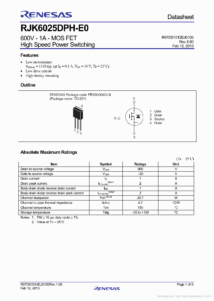 RJK6025DPH-E0_7826994.PDF Datasheet