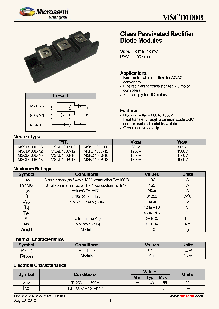 MSCD100B-16_8174732.PDF Datasheet