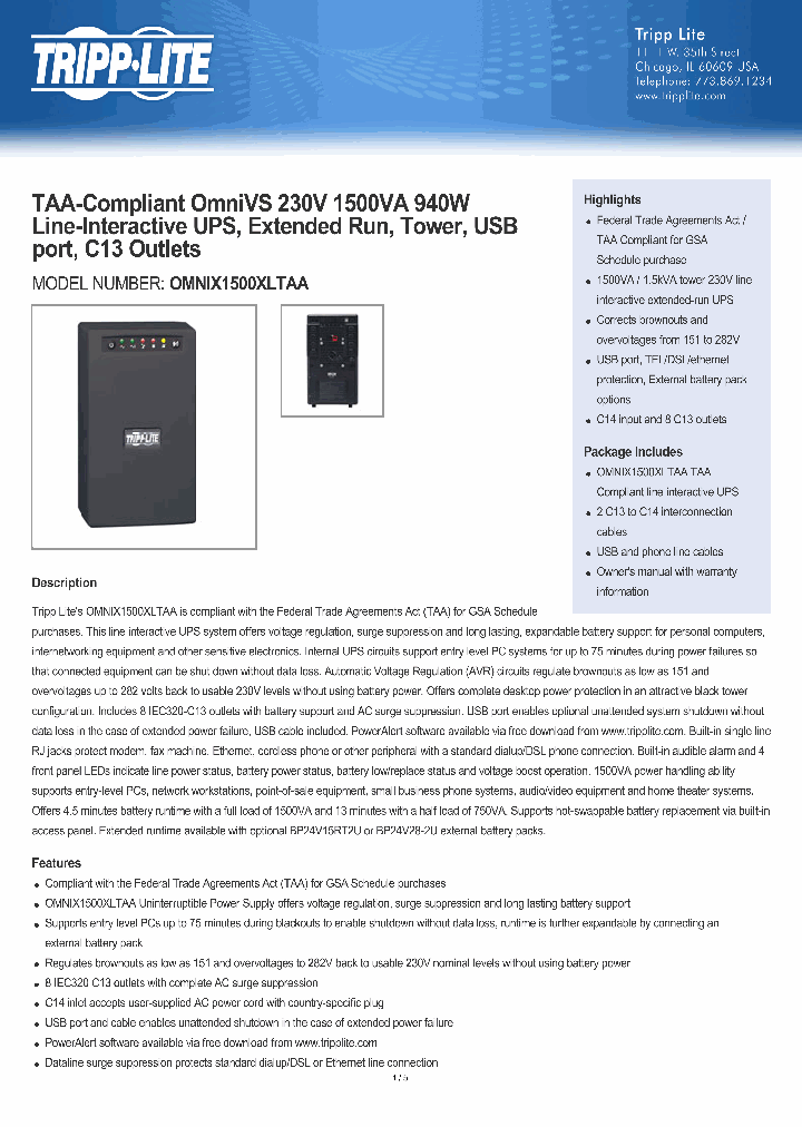 OMNIX1500XLTAA_8179132.PDF Datasheet