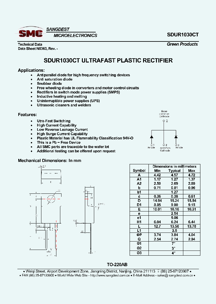 SDUR1030CT_8189000.PDF Datasheet