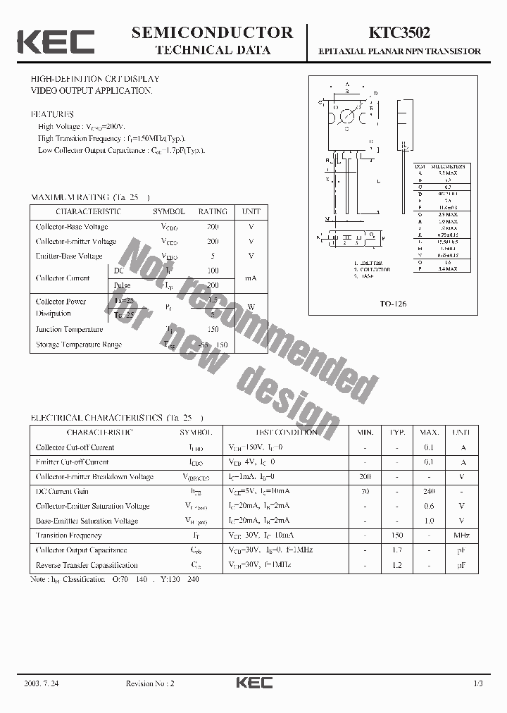 KTC3502-15_8192990.PDF Datasheet