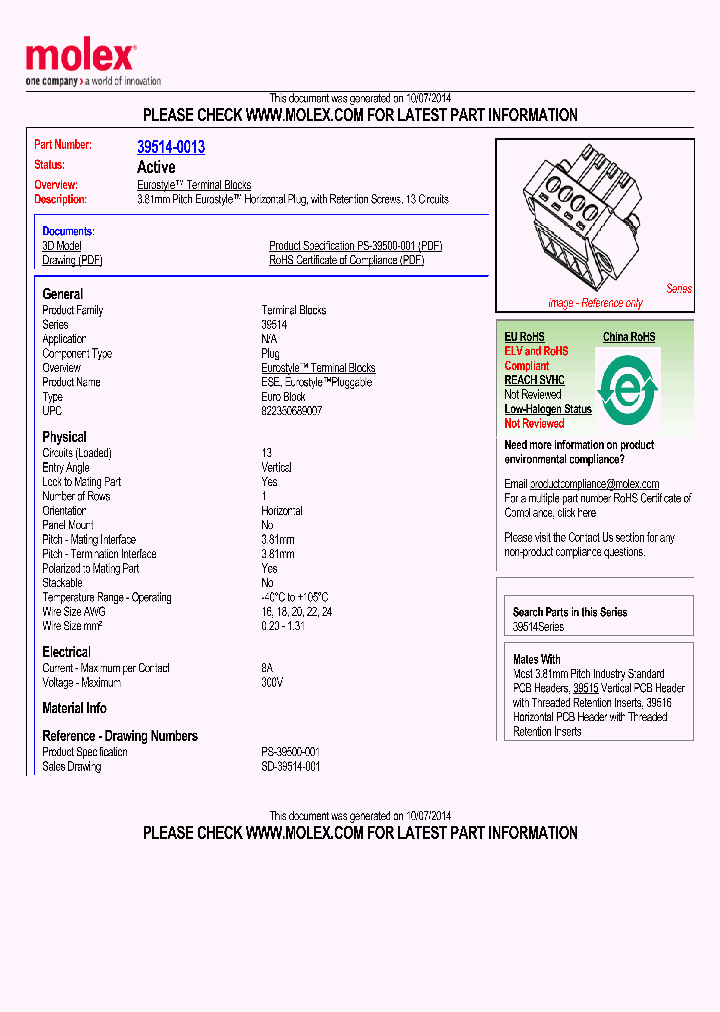 39514-0013_8196639.PDF Datasheet