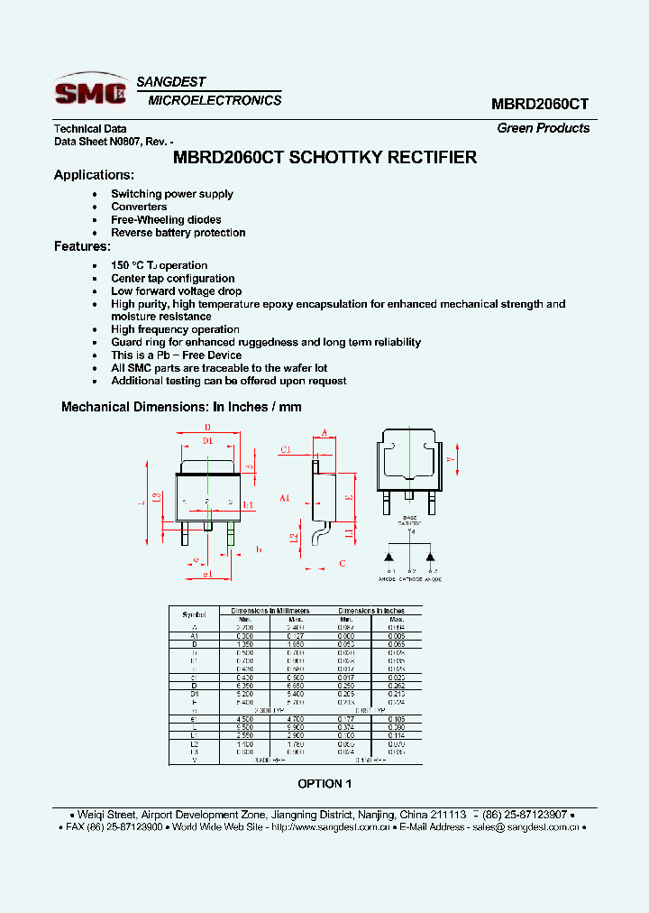 MBRD2060CT_8206032.PDF Datasheet