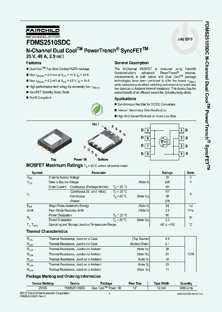 FDMS2510SDC_8209525.PDF Datasheet