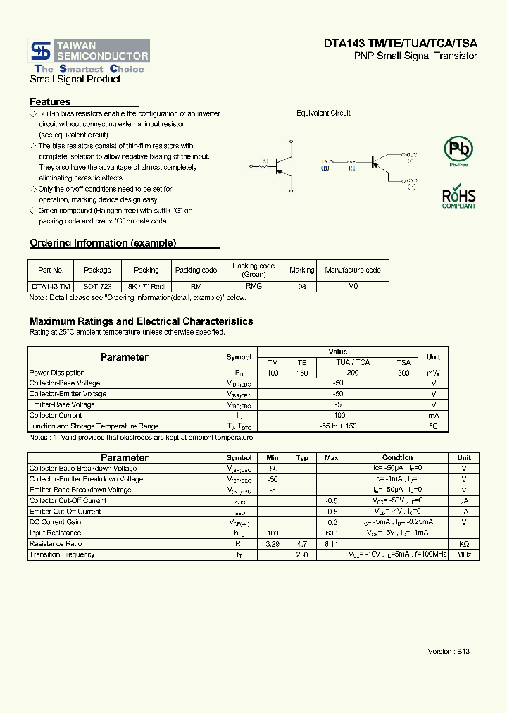 DTA143TCA_8213823.PDF Datasheet