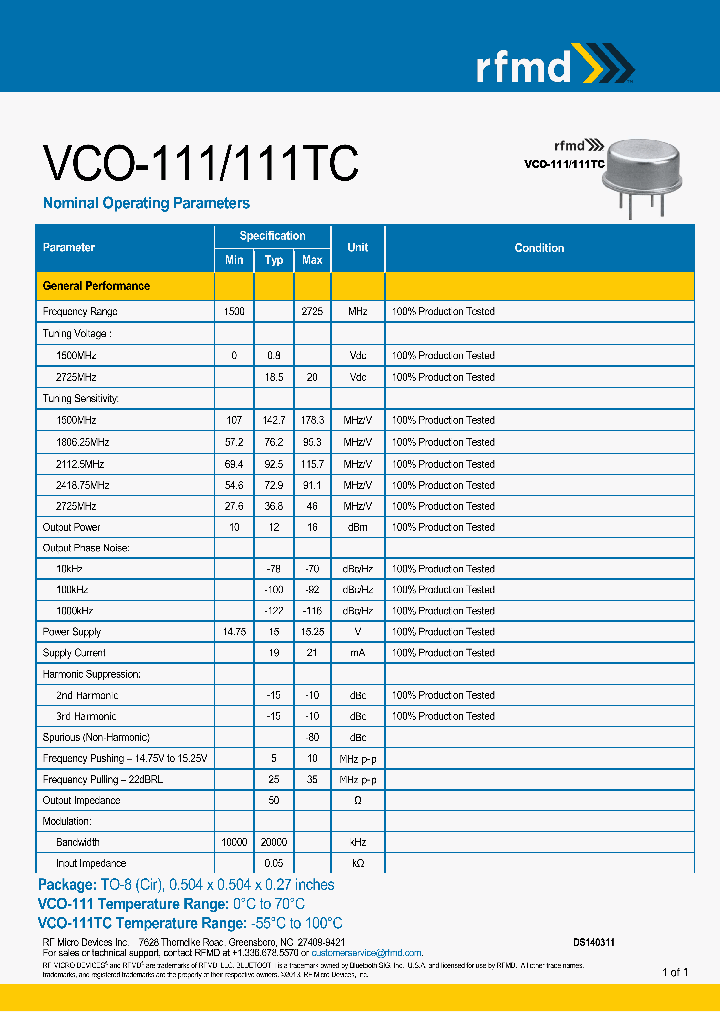 VCO-111TC_8216422.PDF Datasheet