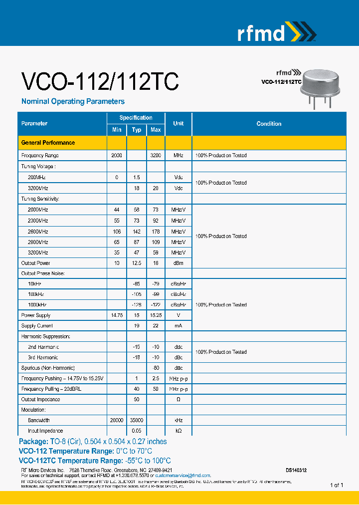 VCO-112_8216423.PDF Datasheet