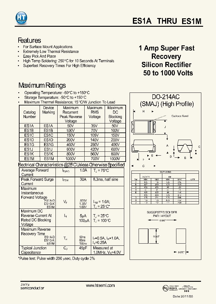 ES1M_8216831.PDF Datasheet