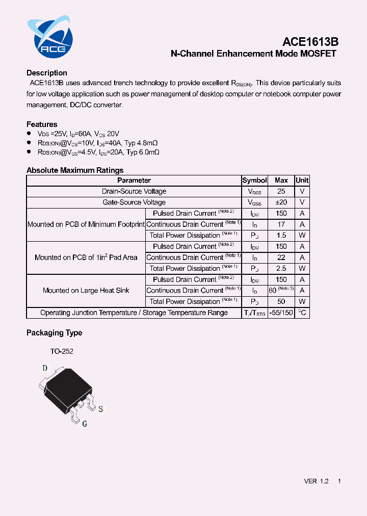 ACE1613B_8217333.PDF Datasheet