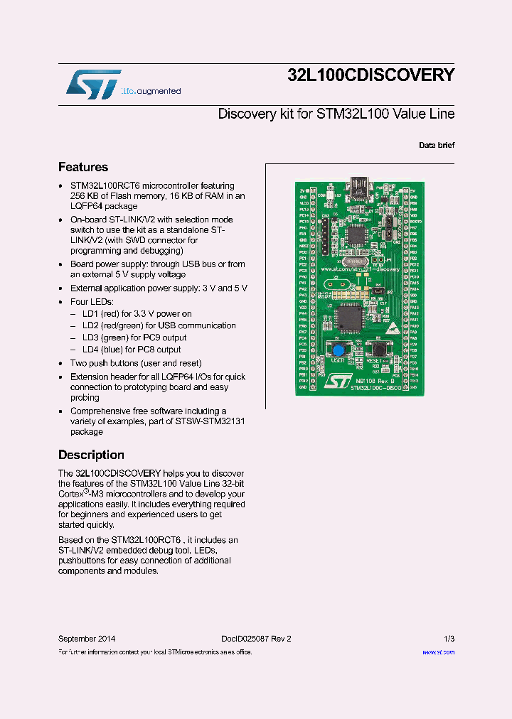 STM32L100C-DISCO_8224140.PDF Datasheet