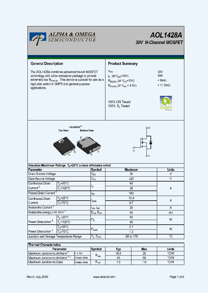 AOL1428A_8226587.PDF Datasheet