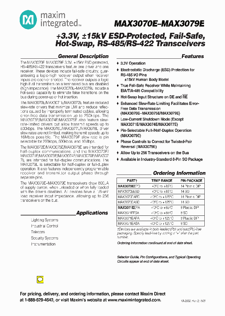 MAX3071EESA_8230179.PDF Datasheet