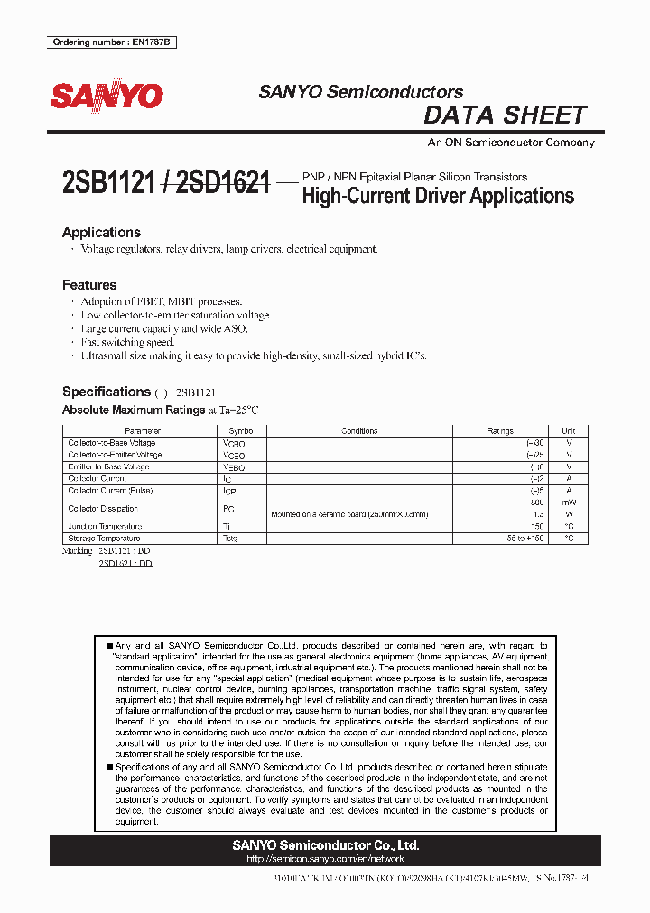 2SB1121S-TD-E_8234507.PDF Datasheet