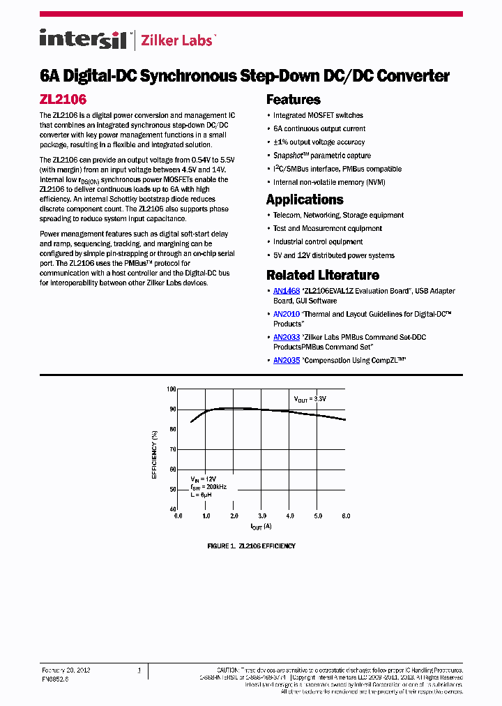 ZL2106ALCFTK_8236383.PDF Datasheet