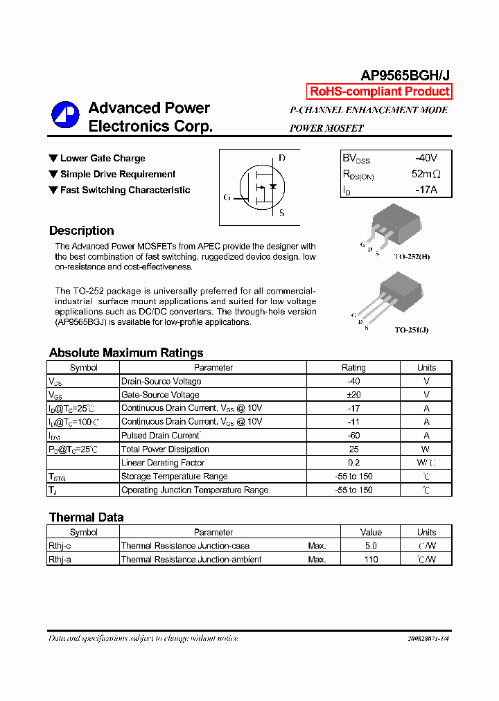 AP9565BGH_7848514.PDF Datasheet