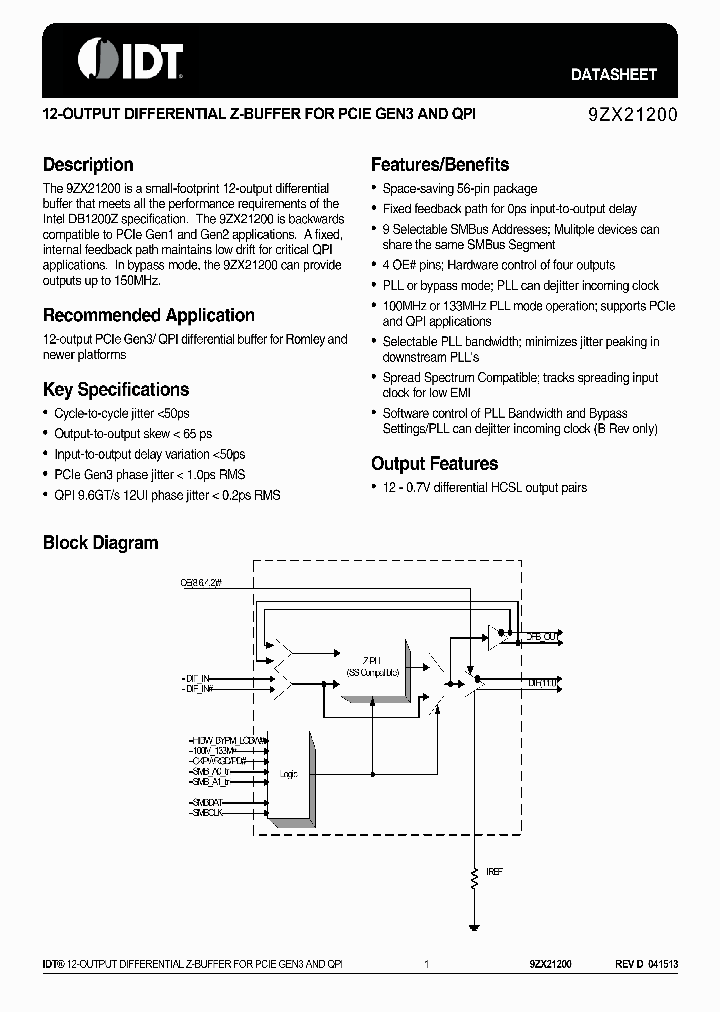 9ZX21200_8239366.PDF Datasheet