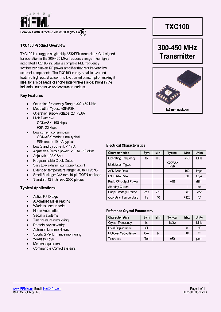 TXC100_8249950.PDF Datasheet