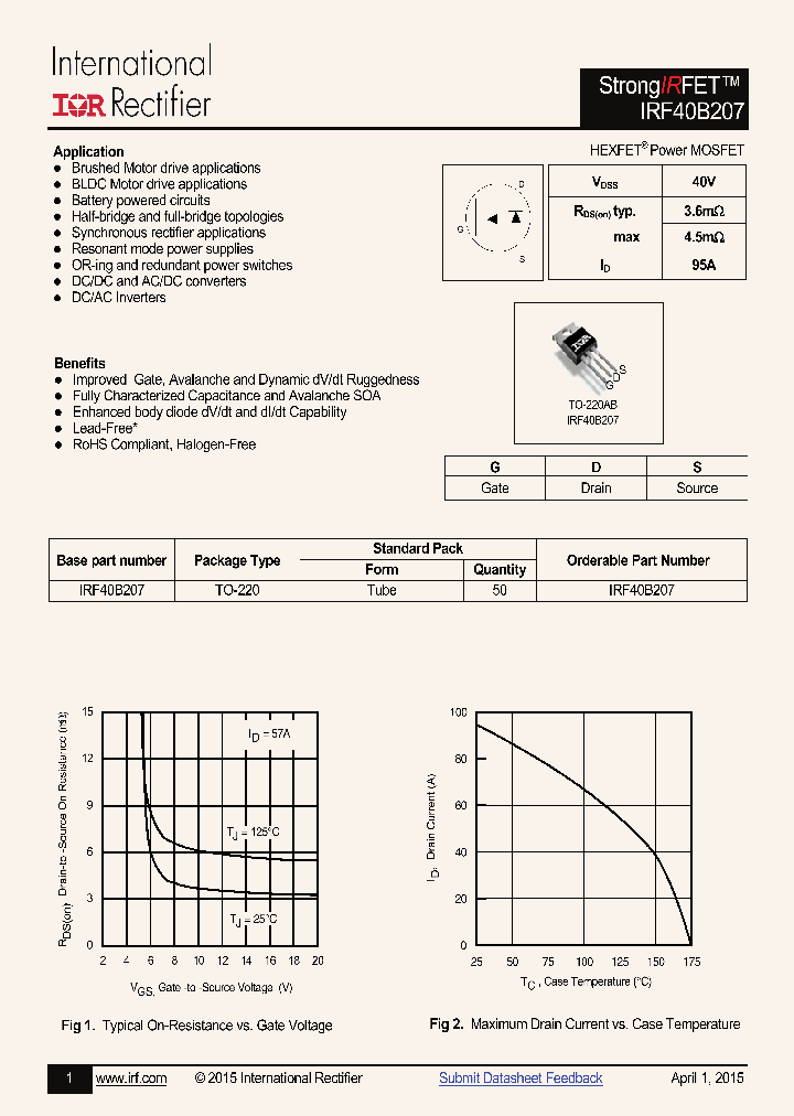 IRF40B207_8250412.PDF Datasheet