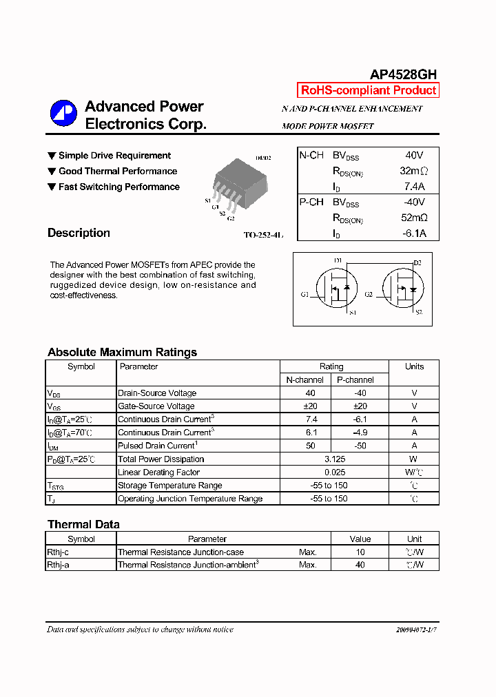 AP4528GH_8250938.PDF Datasheet