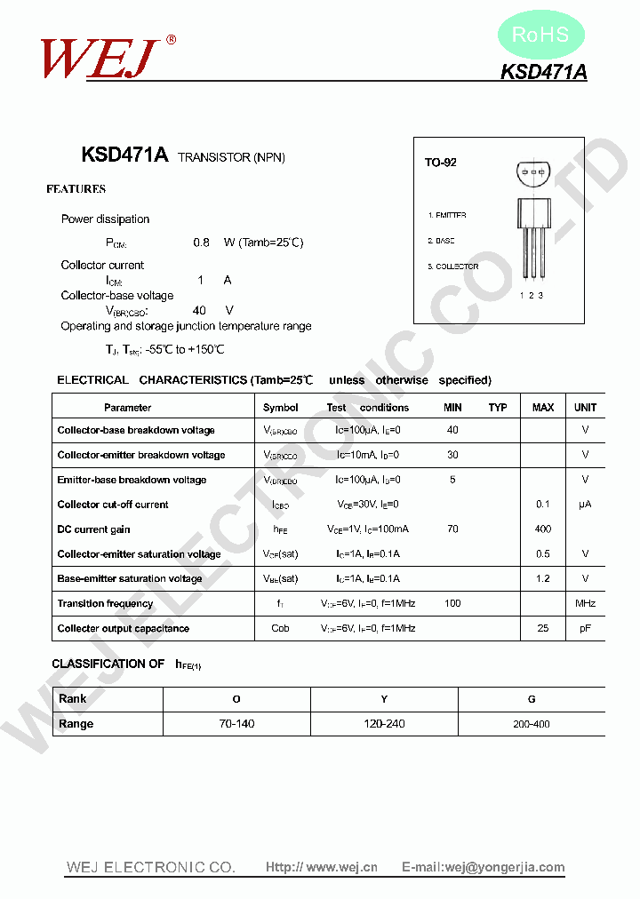 KSD471A_8250982.PDF Datasheet