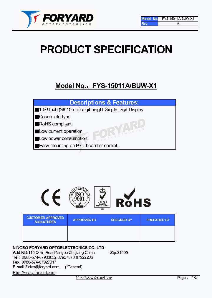 FYS-15011BUW-X1_8253765.PDF Datasheet