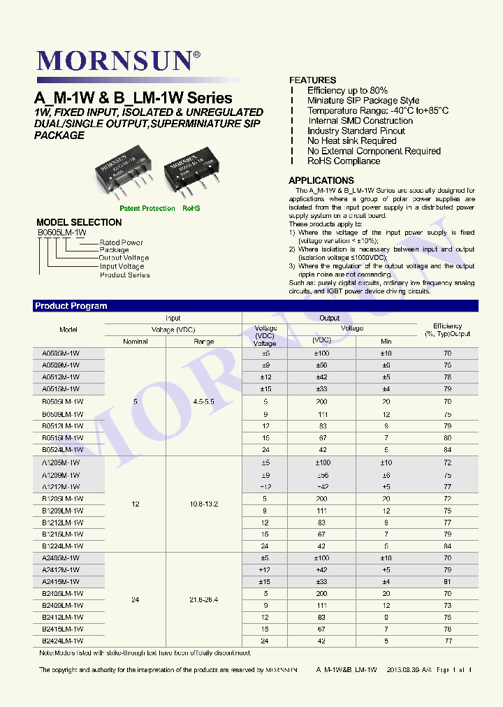 A2405M-1W_8257847.PDF Datasheet