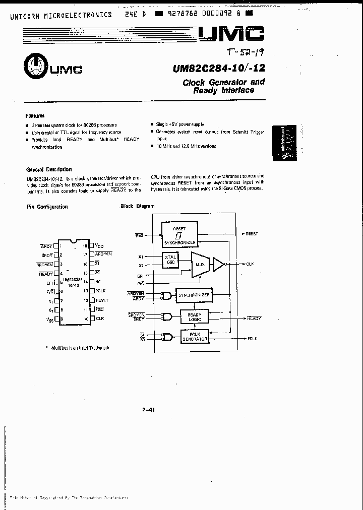 UM82C284_8280741.PDF Datasheet