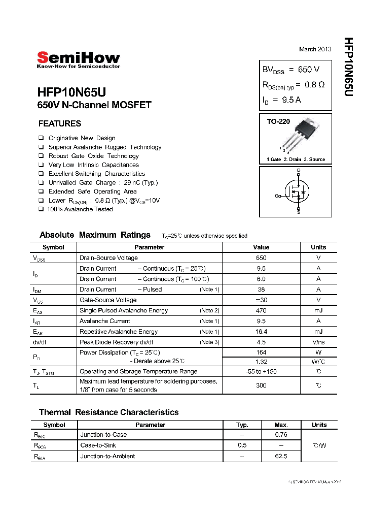 HFP10N65U_8281761.PDF Datasheet
