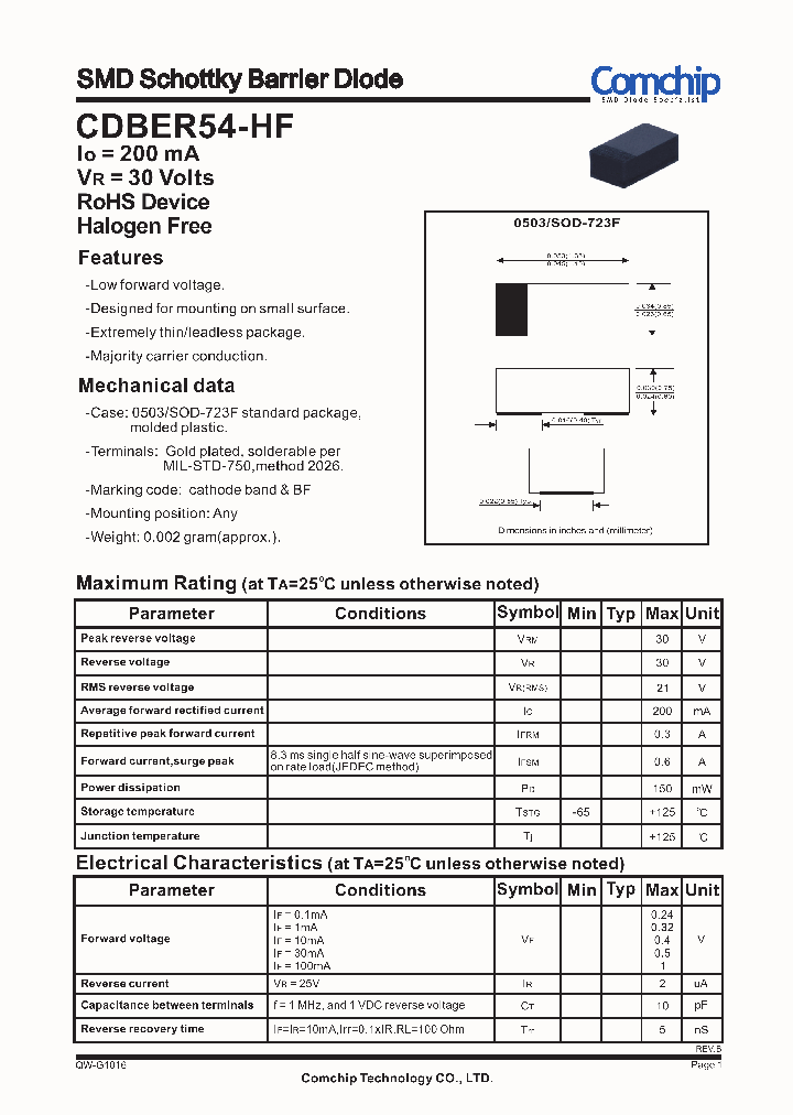 CDBER54-HF_8283010.PDF Datasheet