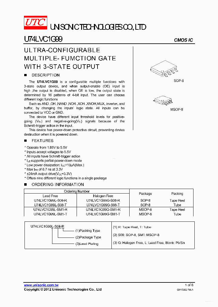 U74LVC1G99_7884801.PDF Datasheet