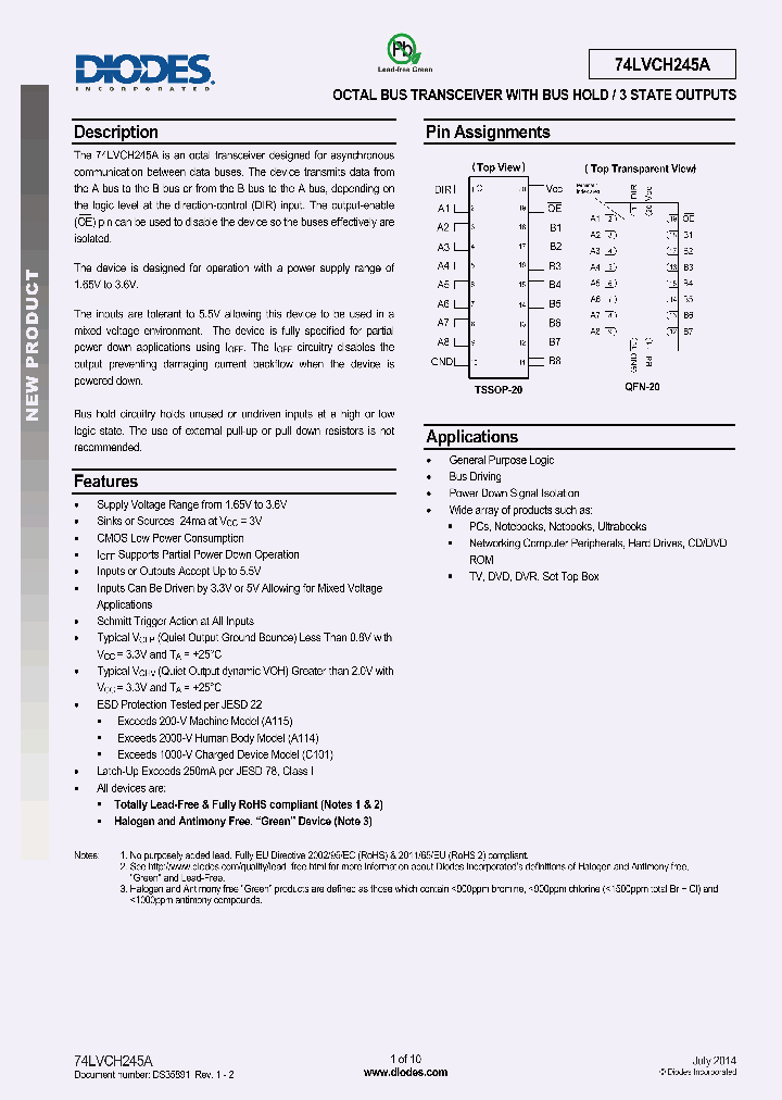 74LVCH245AQ20-13_8285346.PDF Datasheet