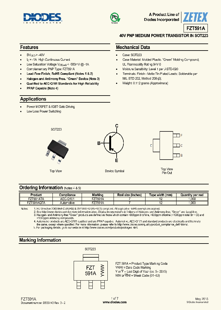 FZT591A-15_8285297.PDF Datasheet