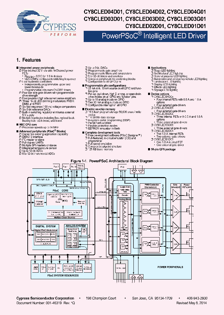 CY8CLED01D01-56LTXI_8287463.PDF Datasheet