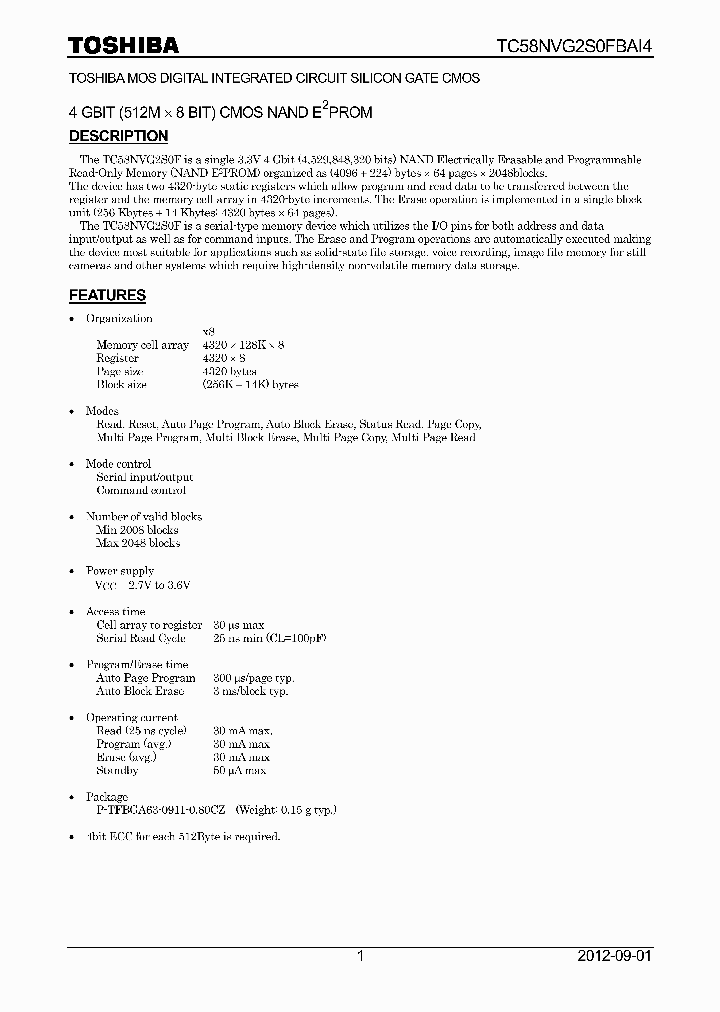 TC58NVG2S0FBAI4_8288263.PDF Datasheet