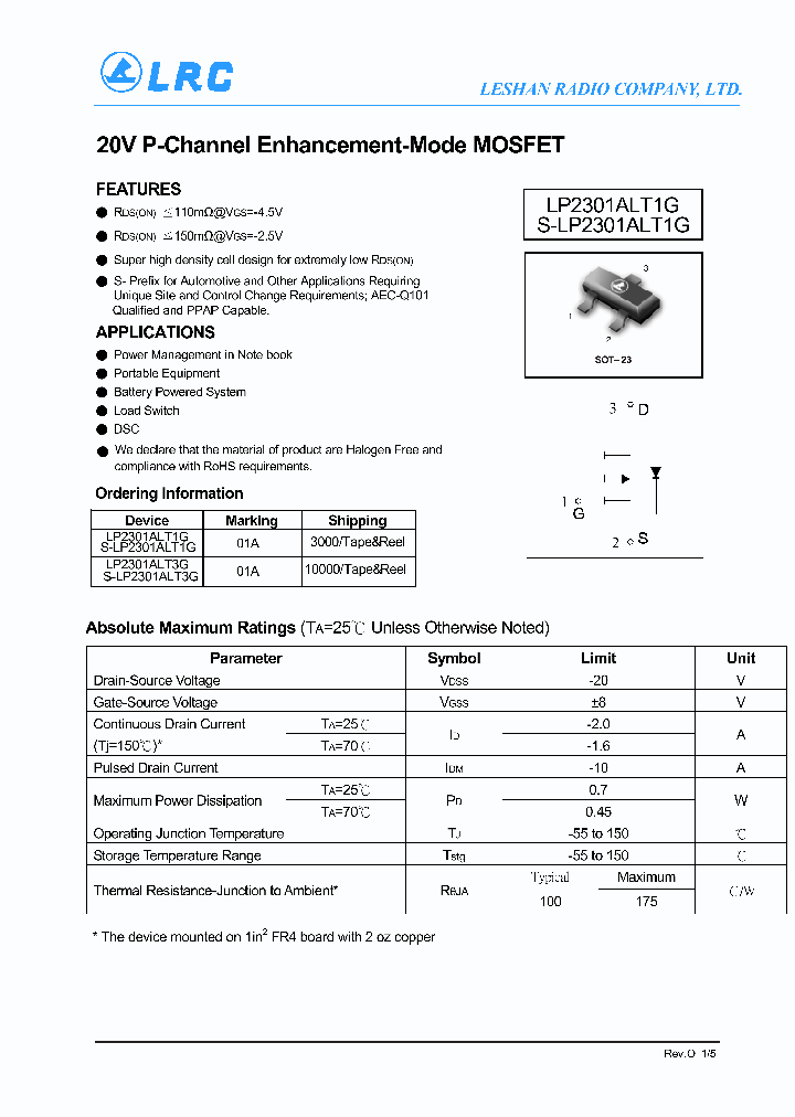 LP2301ALT1G-15_8288619.PDF Datasheet