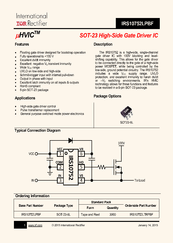 IRS10752LPBF_8288670.PDF Datasheet