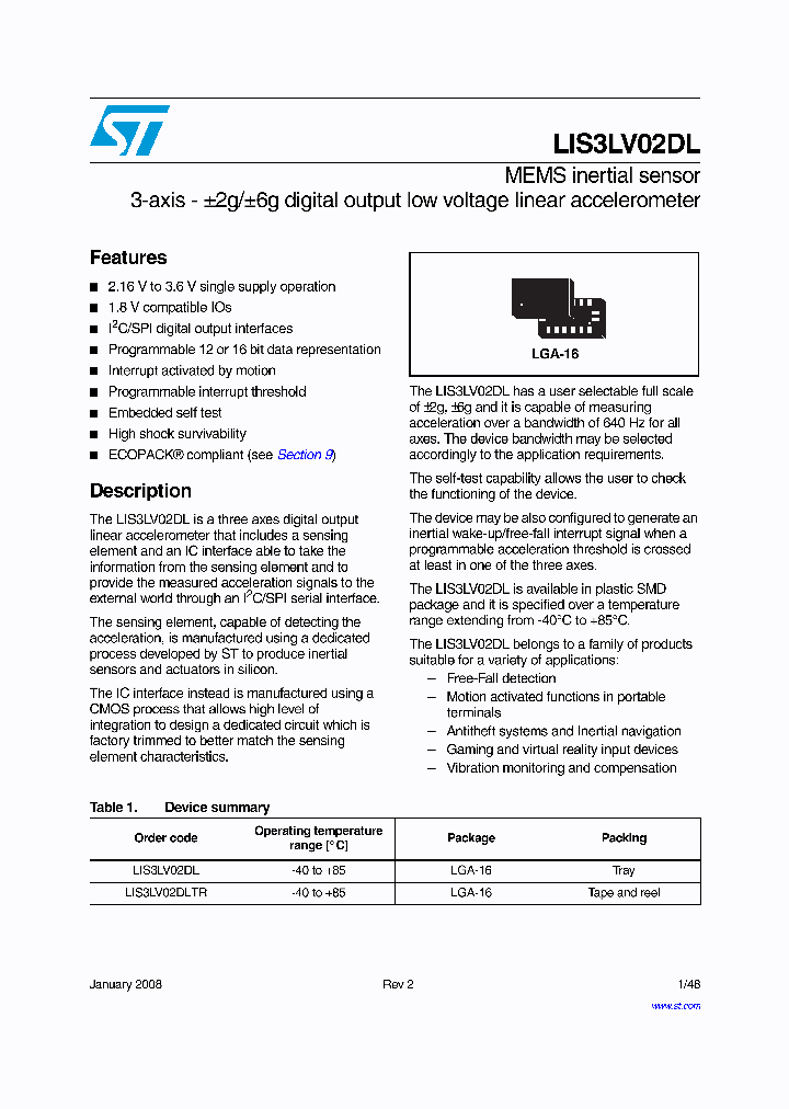 LIS3LV02DL_8289030.PDF Datasheet