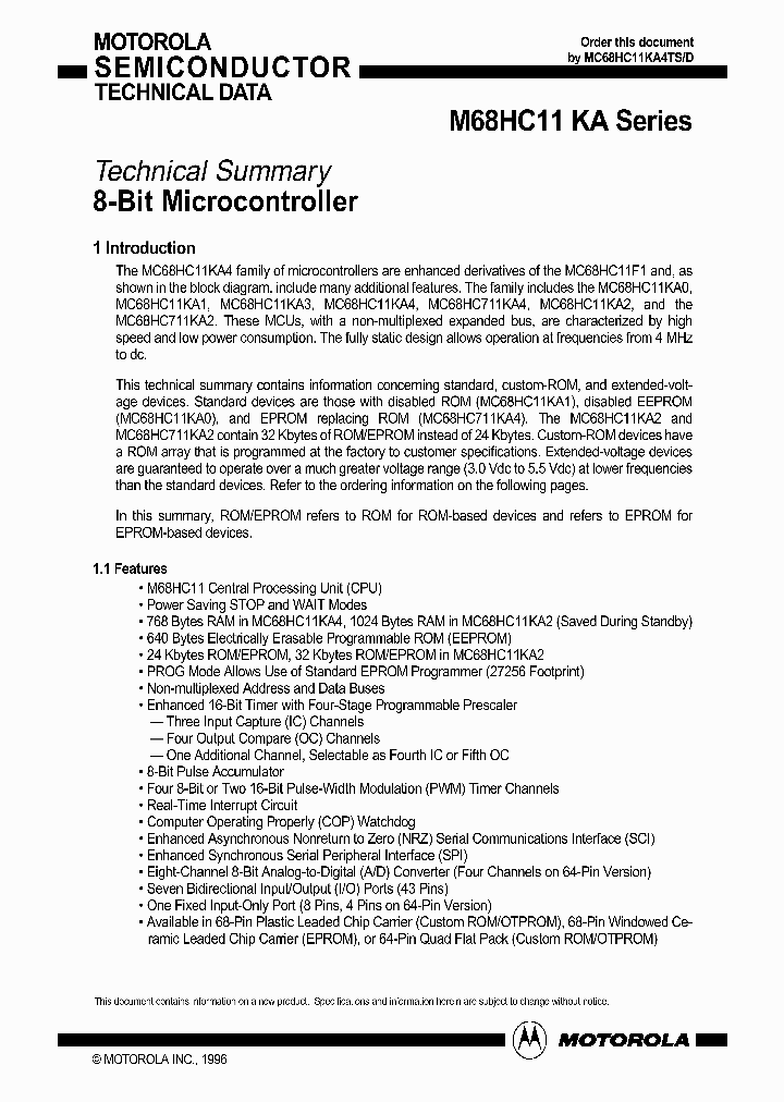 MC68HC711KA2VFS2_8289397.PDF Datasheet