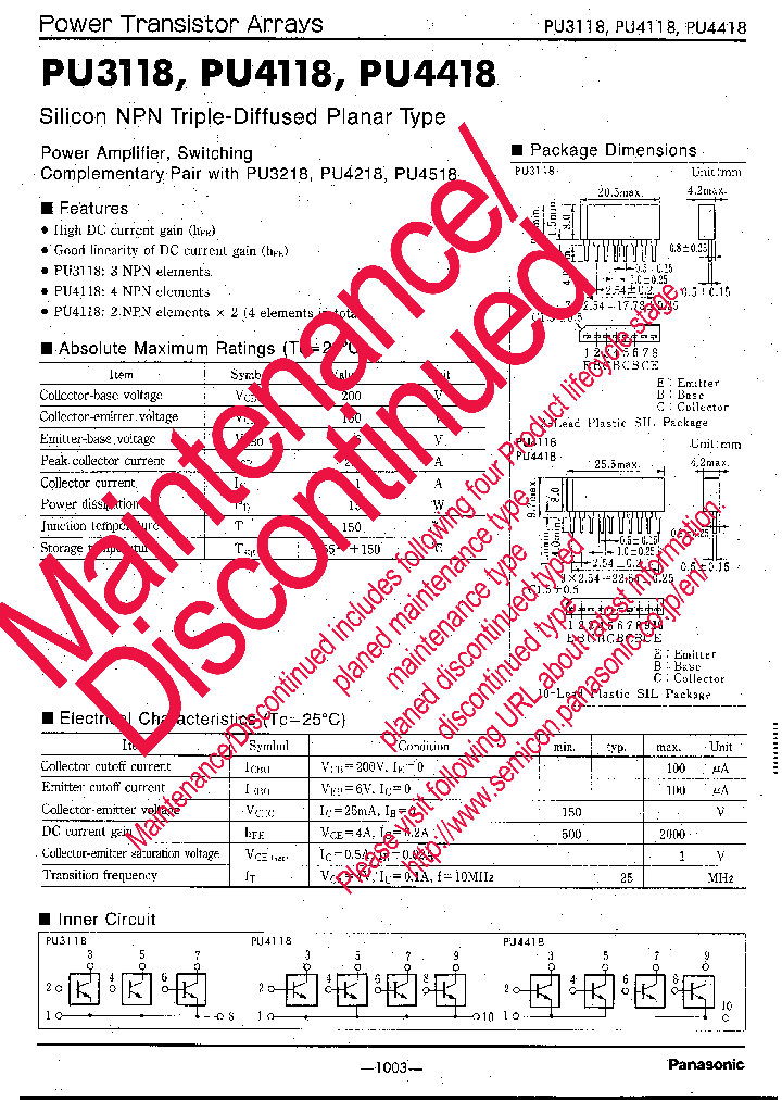 PUA3118_8290636.PDF Datasheet