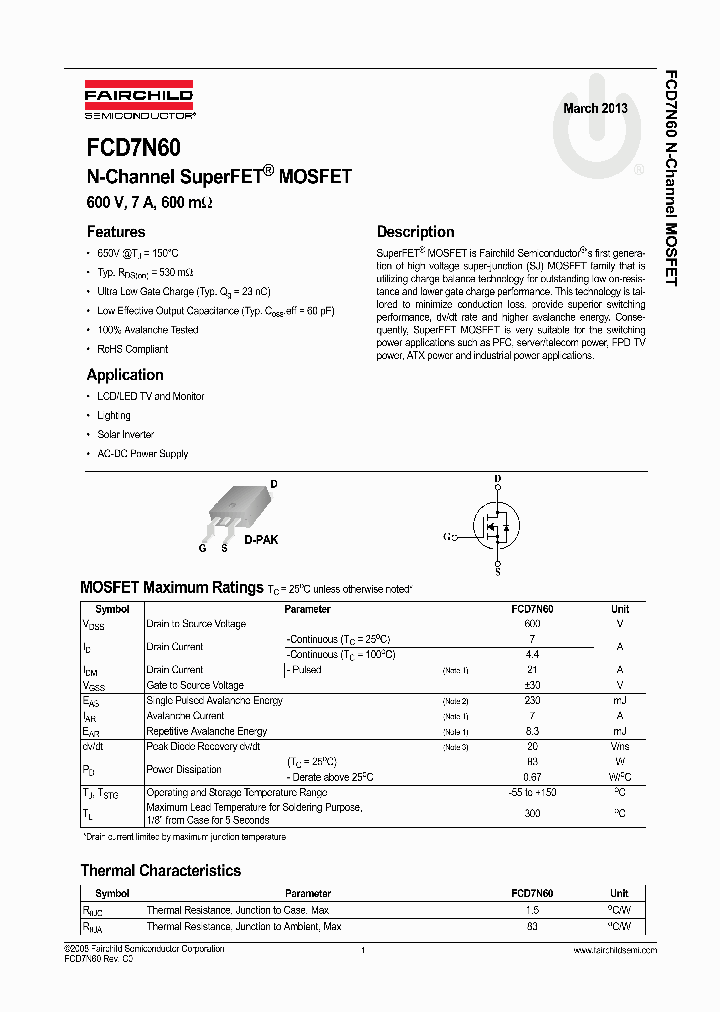 FCD7N60_8291491.PDF Datasheet