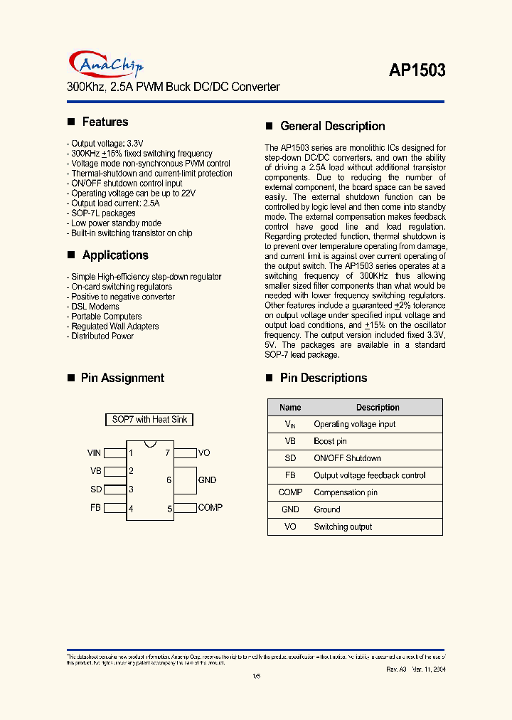 AP1503-33SA_8300491.PDF Datasheet