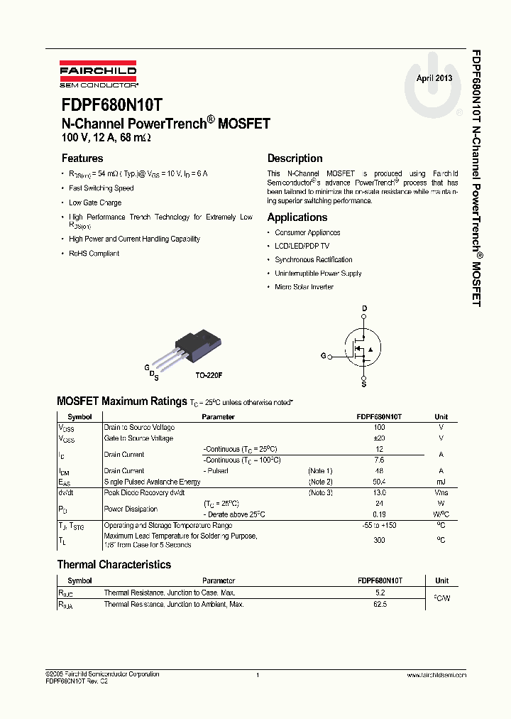 FDPF680N10T_8301619.PDF Datasheet