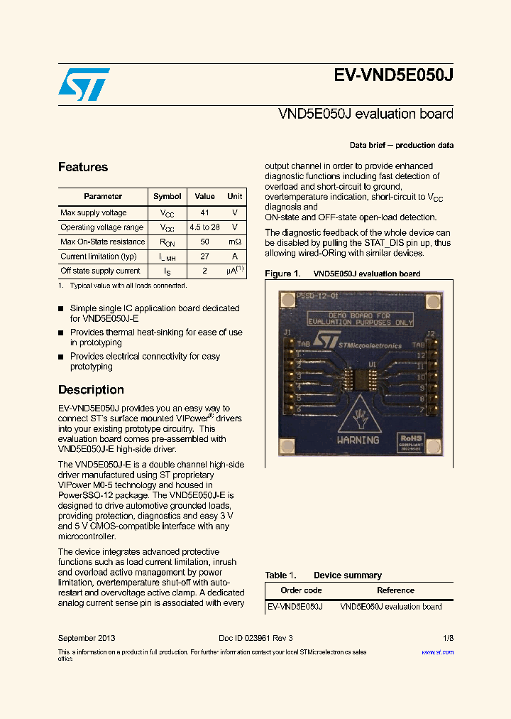 EV-VND5E050J_8304473.PDF Datasheet