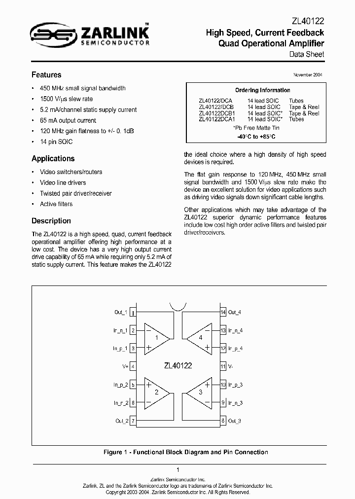 ZL40122DCA1_8305419.PDF Datasheet