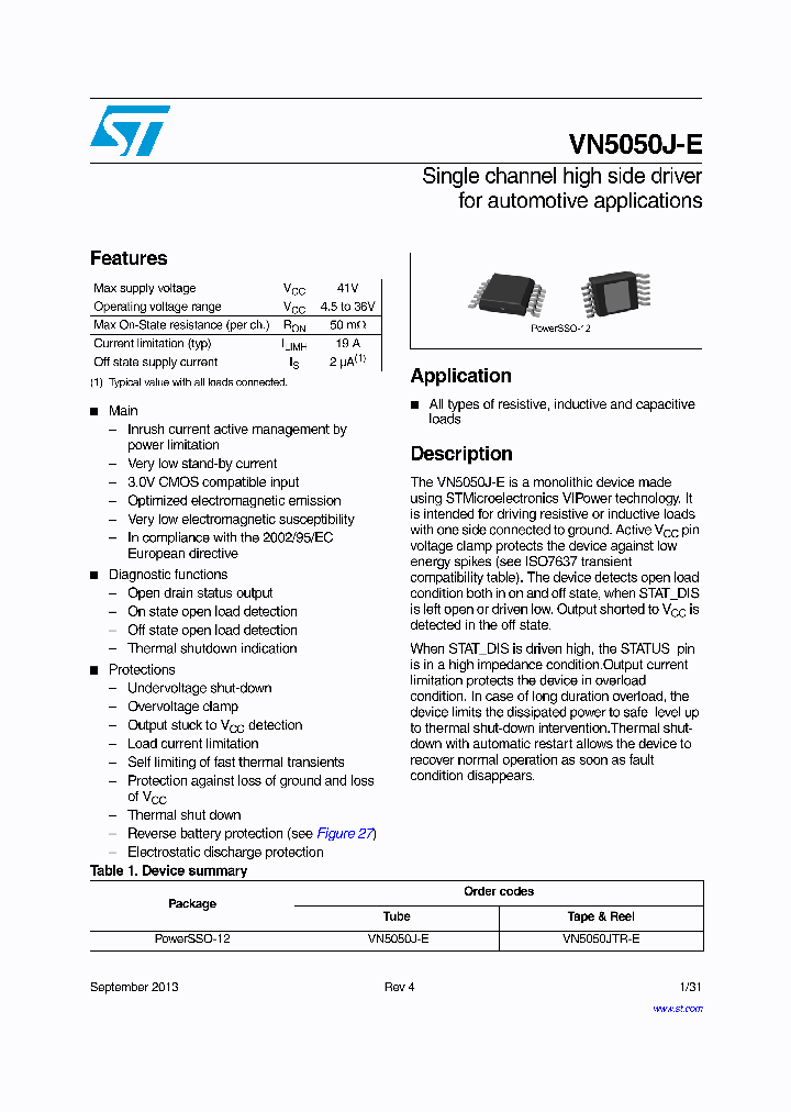 VN5050JJTR-E_8305471.PDF Datasheet