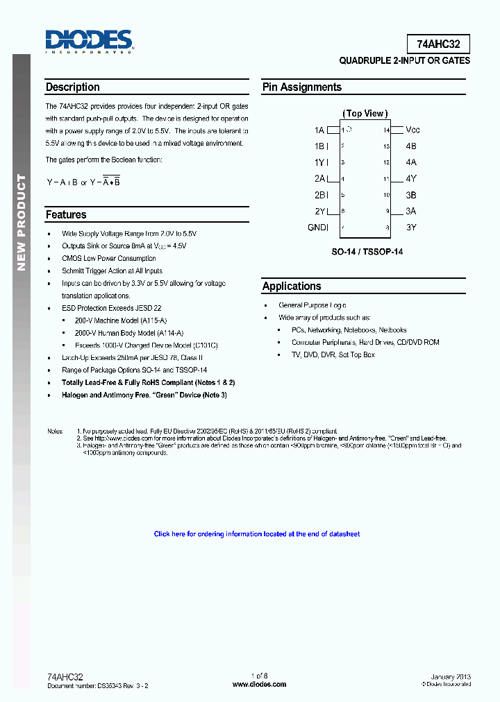 74AHC32S14-13_8310150.PDF Datasheet